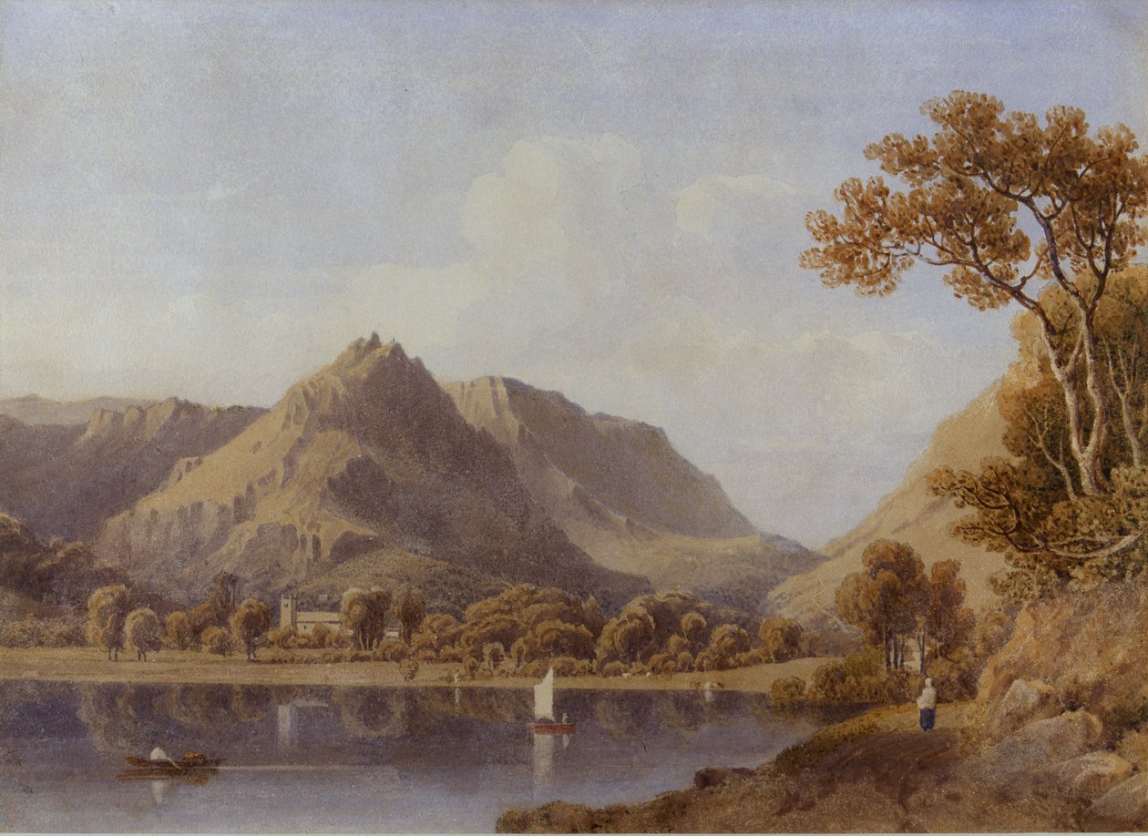 Lago Grasmere, 1830 de George Fennel Robson