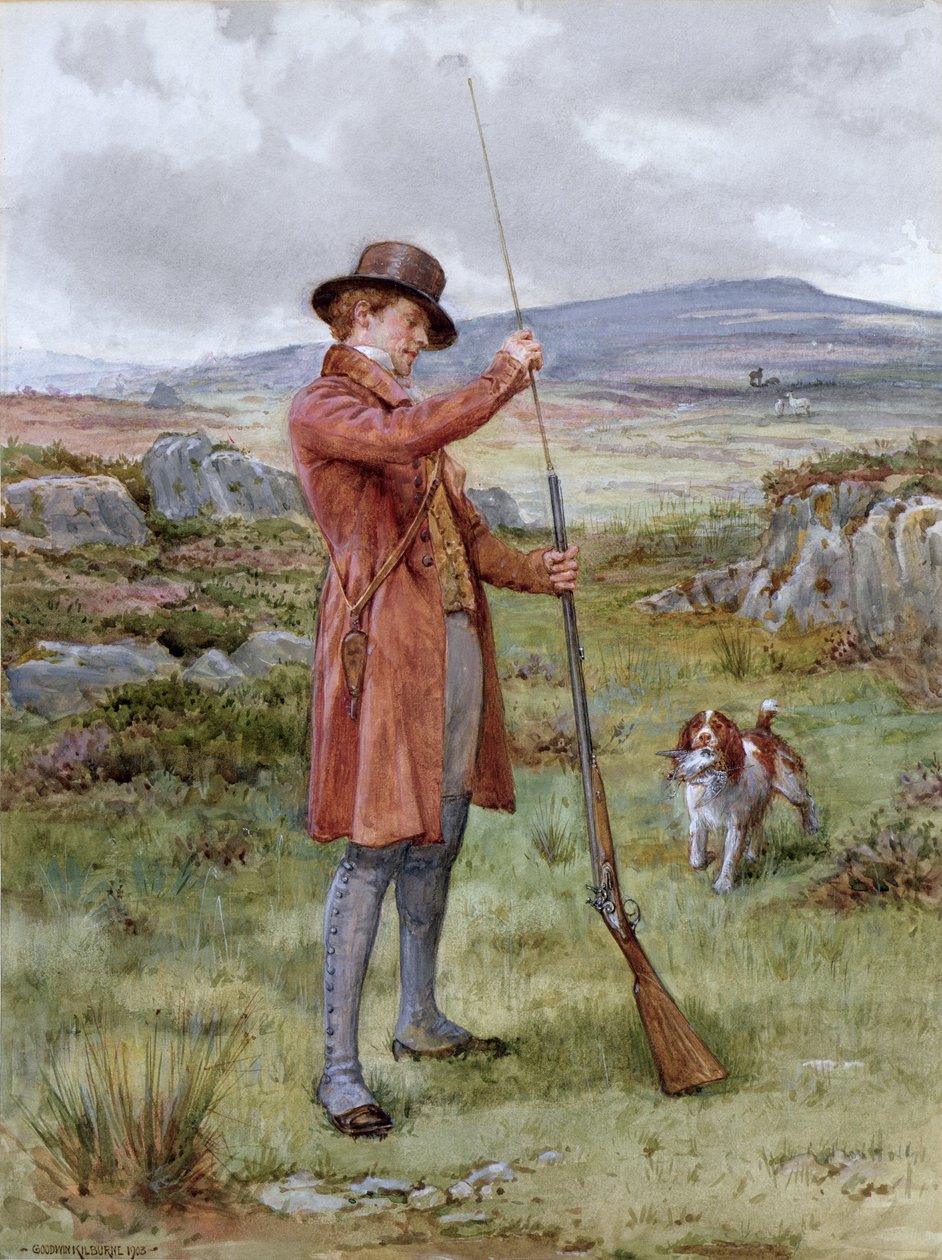 Cargando el cañón, 1903 de George Goodwin Kilburne