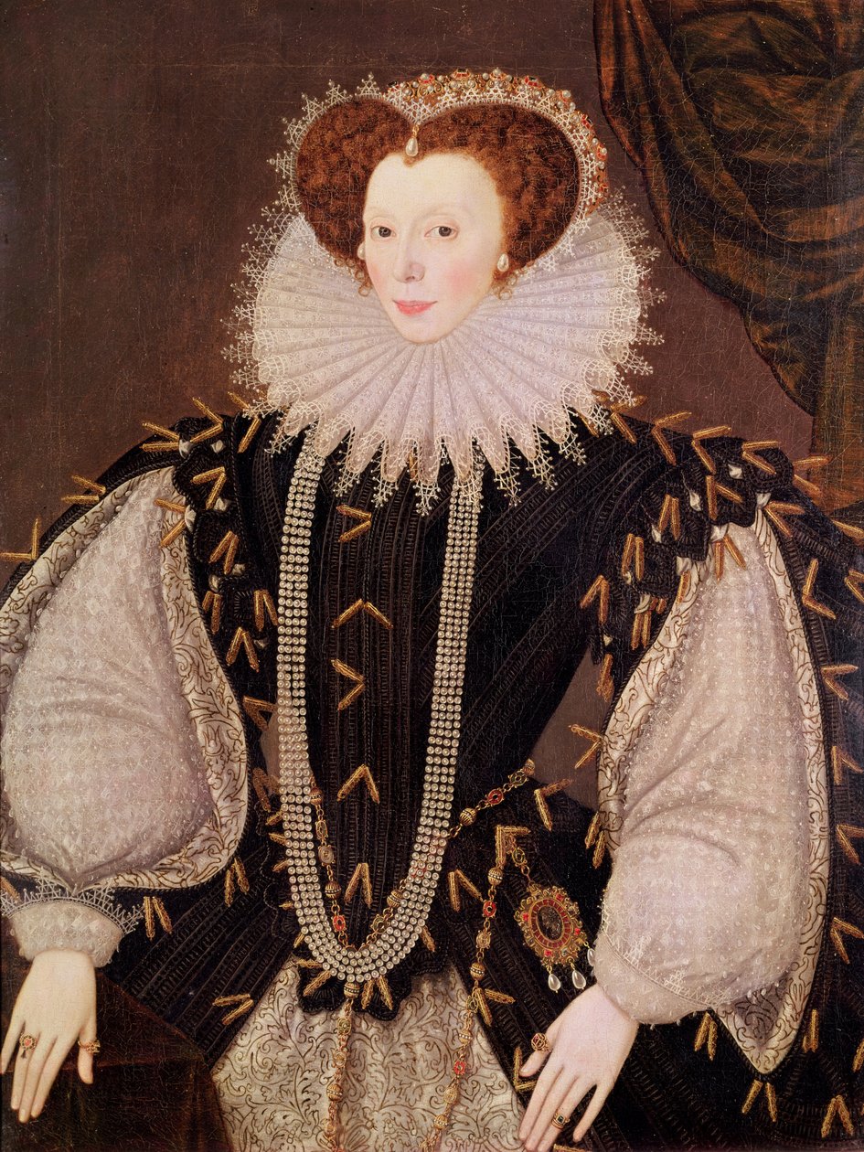 Retrato de Elizabeth Sydenham, Lady Drake, c.1585 de George Gower
