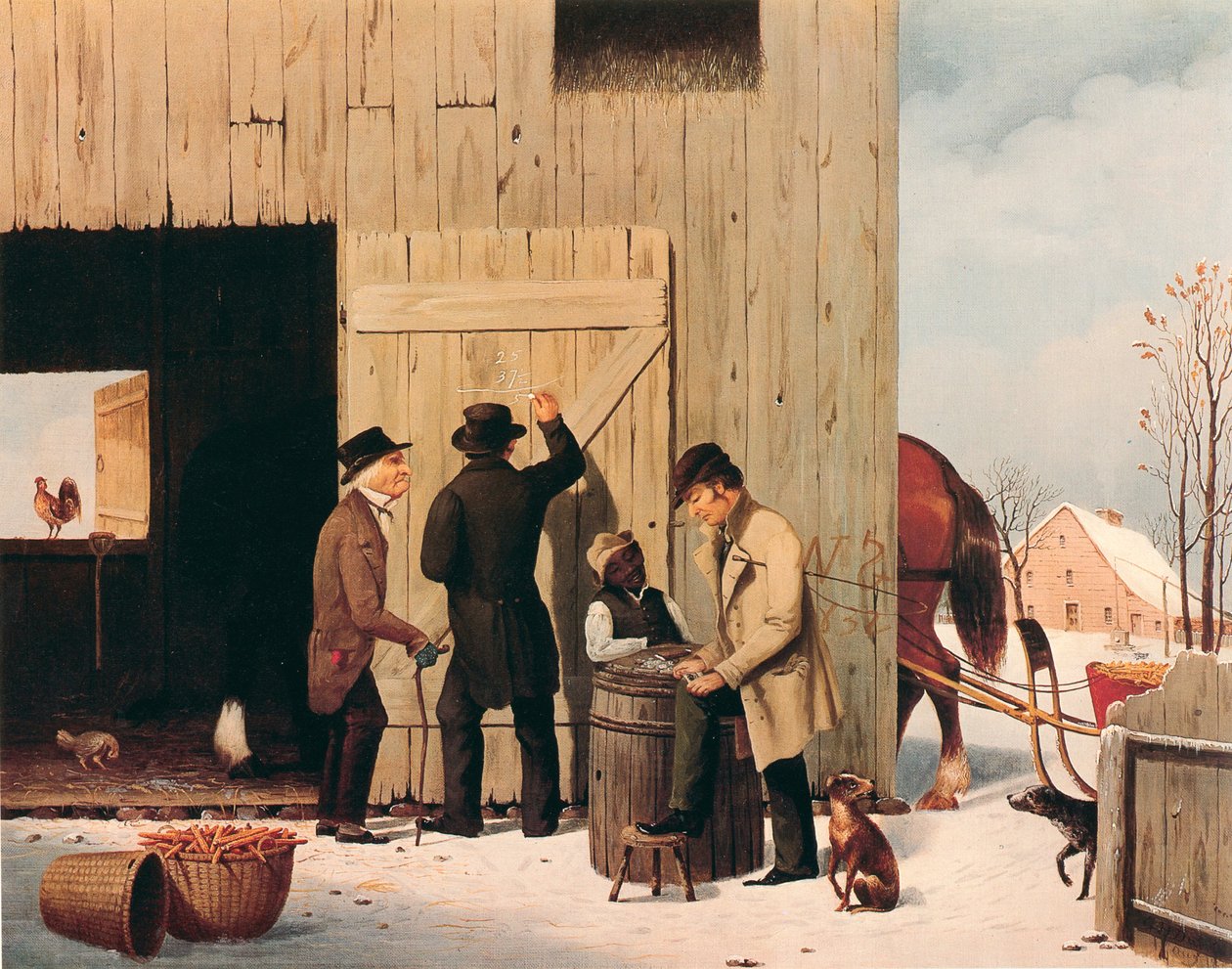 Pagando una cuenta de George Henry Durrie