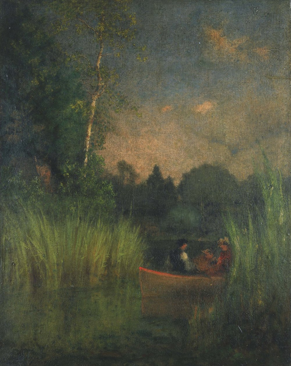 Anochecer en los juncos (Bahía de Alejandría) de George Inness