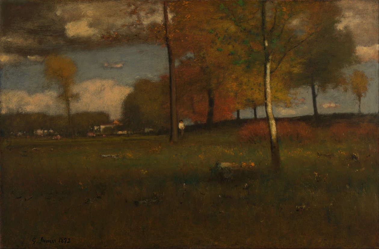 Cerca del pueblo, octubre de George Inness