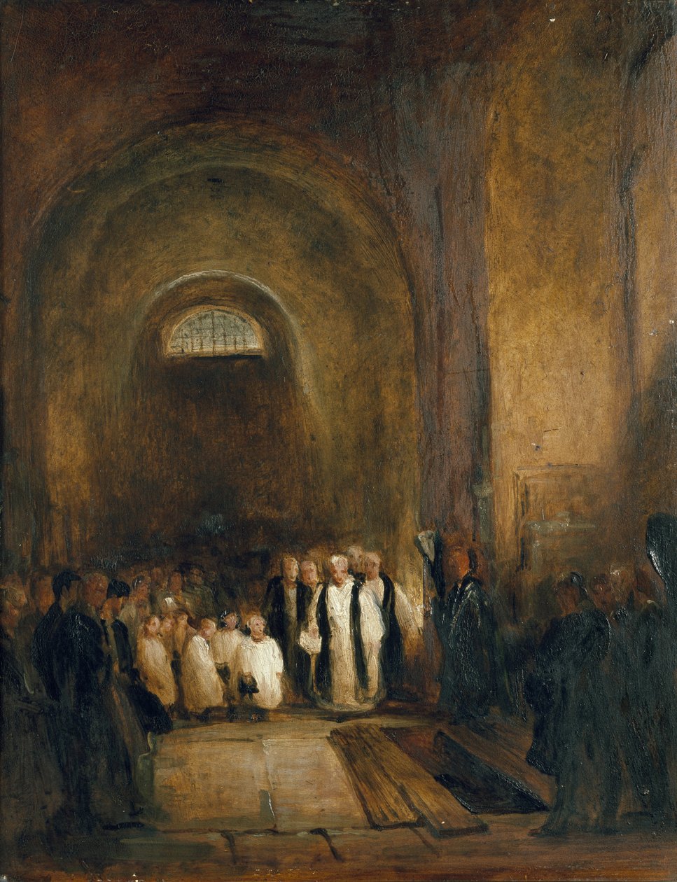 El entierro de Turner en la Cripta de la Catedral de San Pablo, Londres, siglo XIX de George Jones