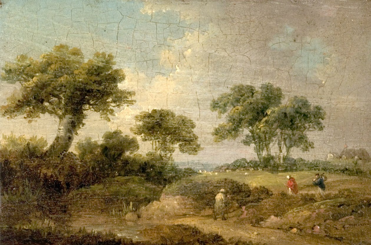 Paisaje con figuras de George Morland