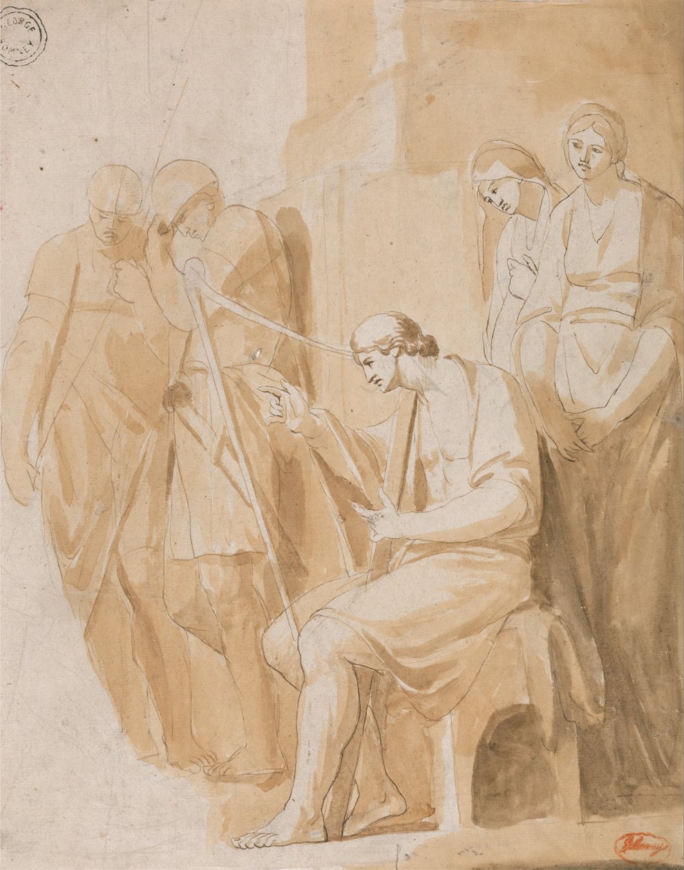 David tocando el arpa de George Romney