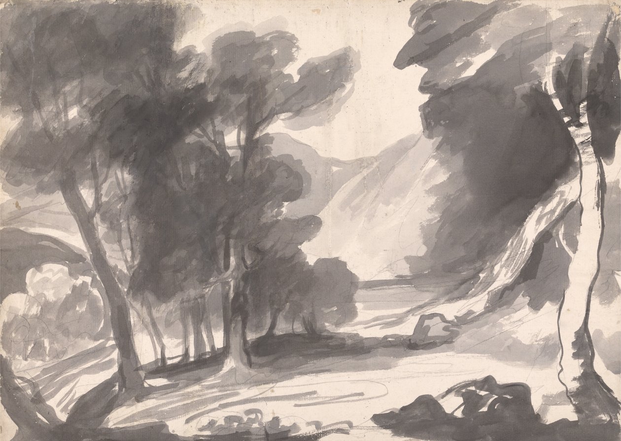 Claro en un bosque de George Romney