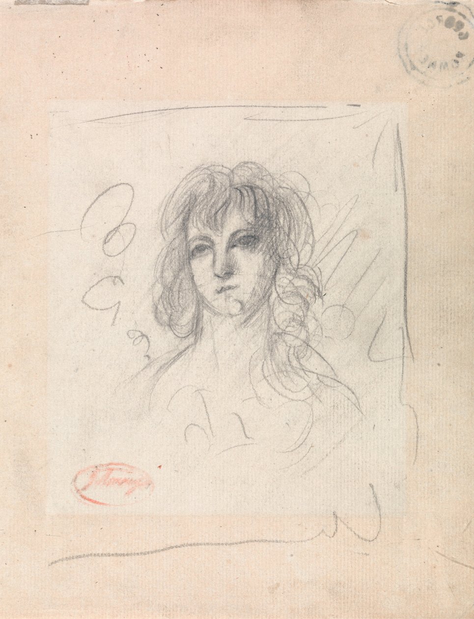 Cabeza de una mujer de George Romney