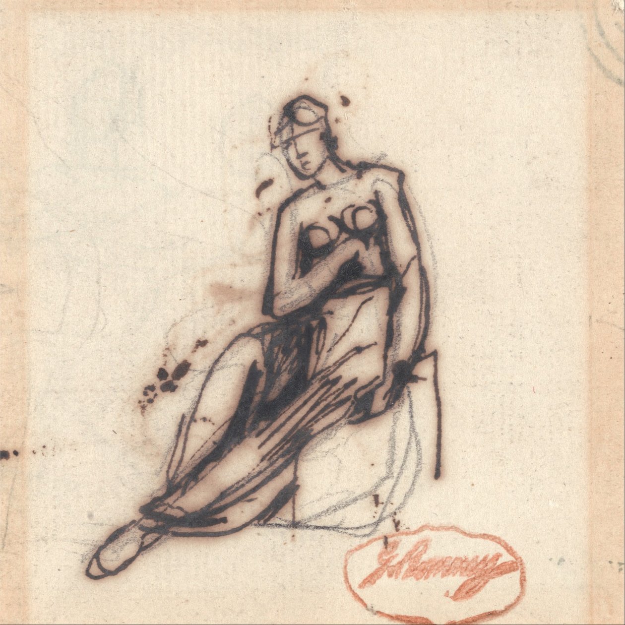 Mujer sentada de George Romney