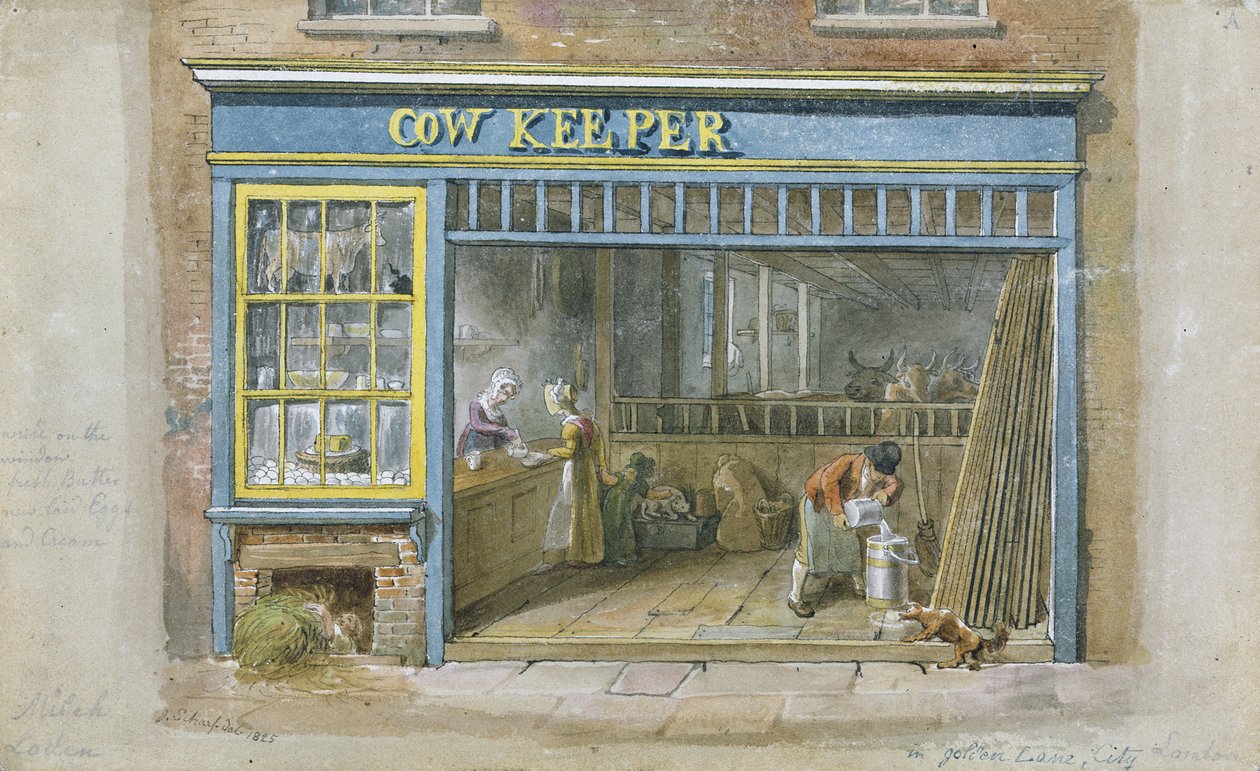 Cuidador de vacas, 1825 de George Snr Scharf