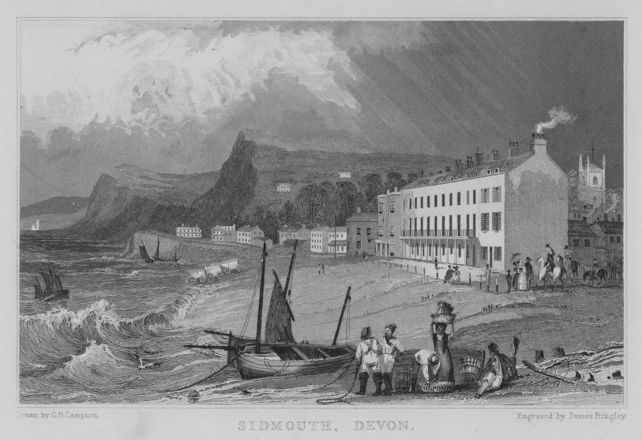 Sidmouth, Devon (grabado) de George Bryant Campion