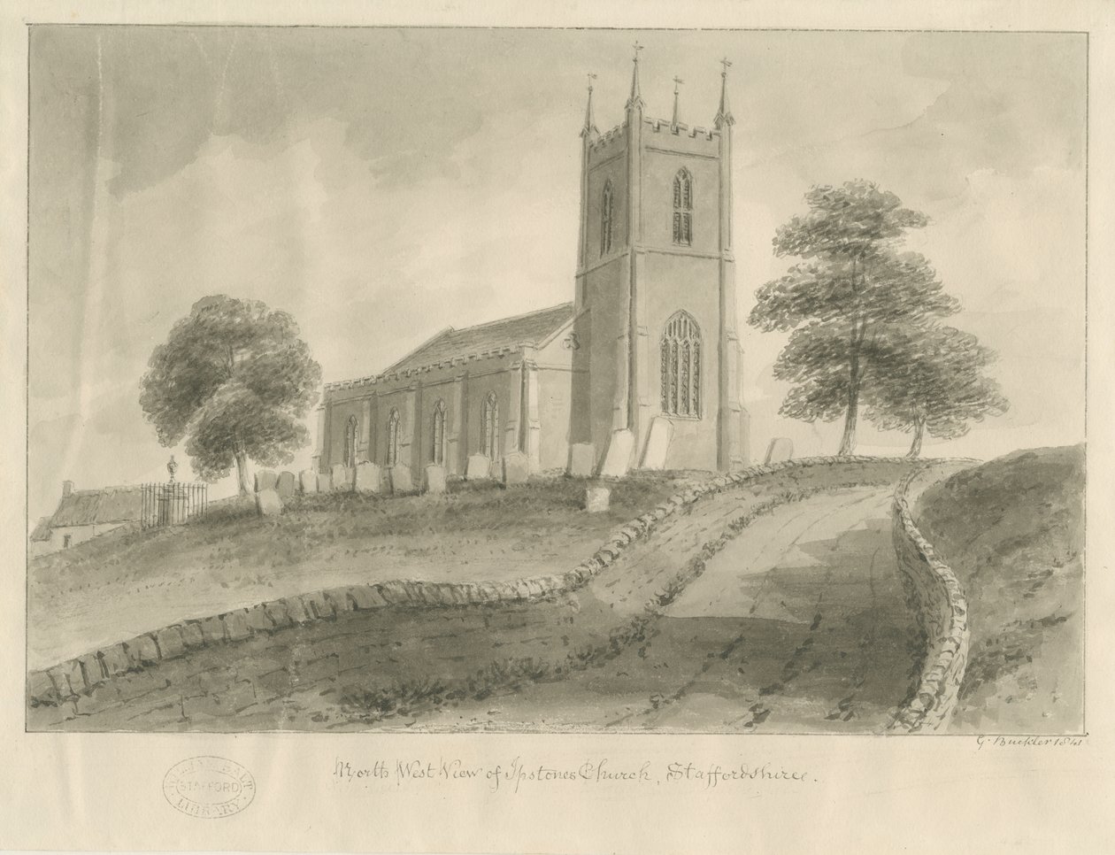 Iglesia de Ipstones de George Buckler