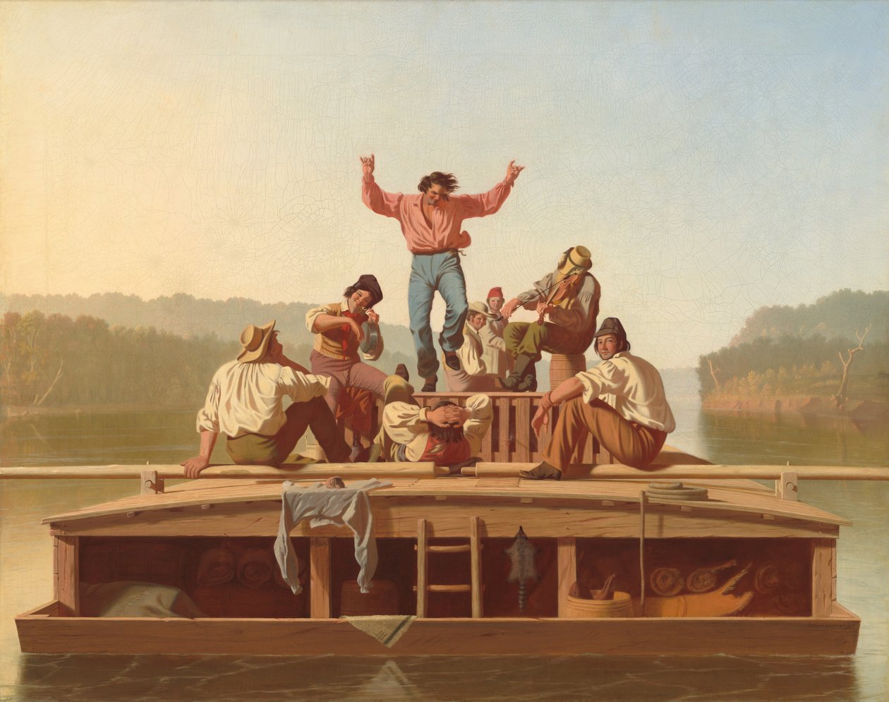 Los alegres barqueros de George Caleb Bingham