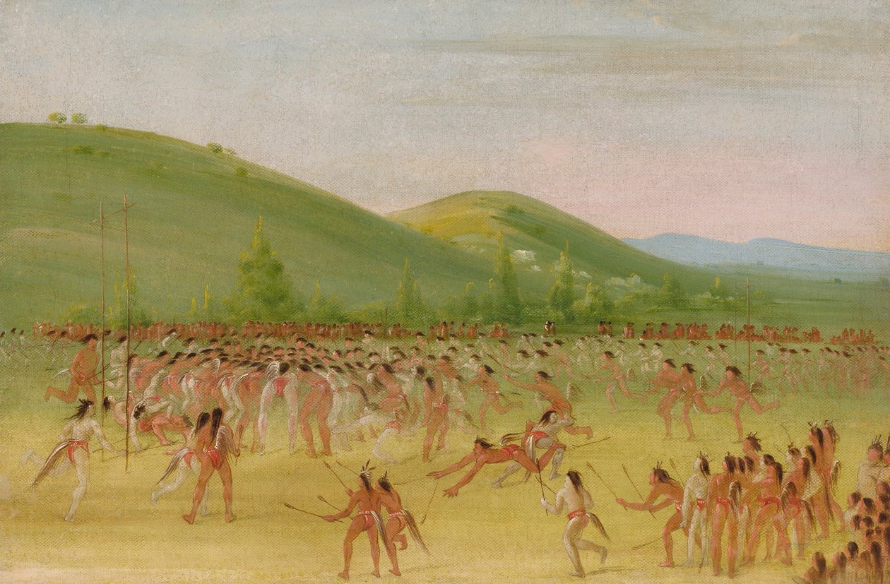 Ball-play of the Choctaw--Ball Down de George Catlin