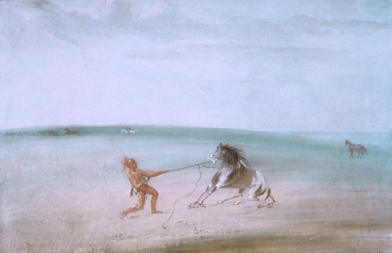 Desmontando el caballo salvaje de George Catlin