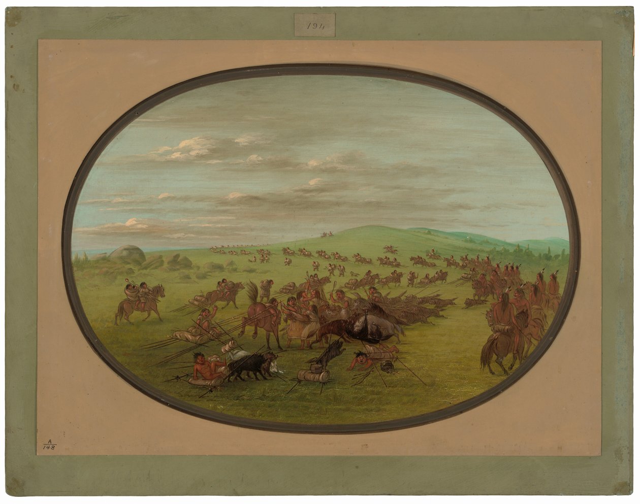 Camanchees en movimiento de George Catlin