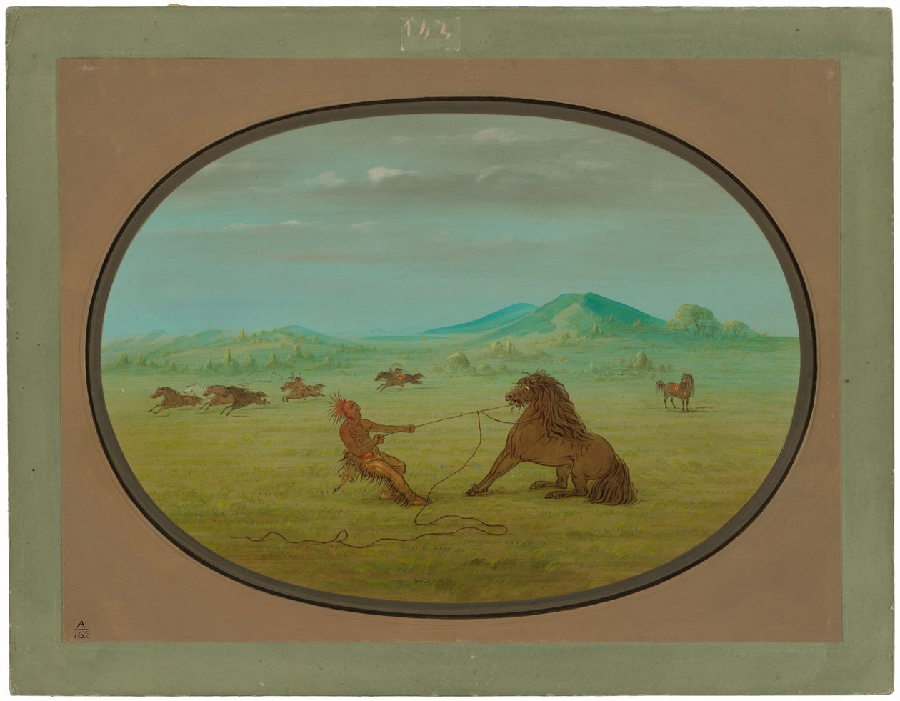 Capturando Caballos Salvajes - Pawnee de George Catlin