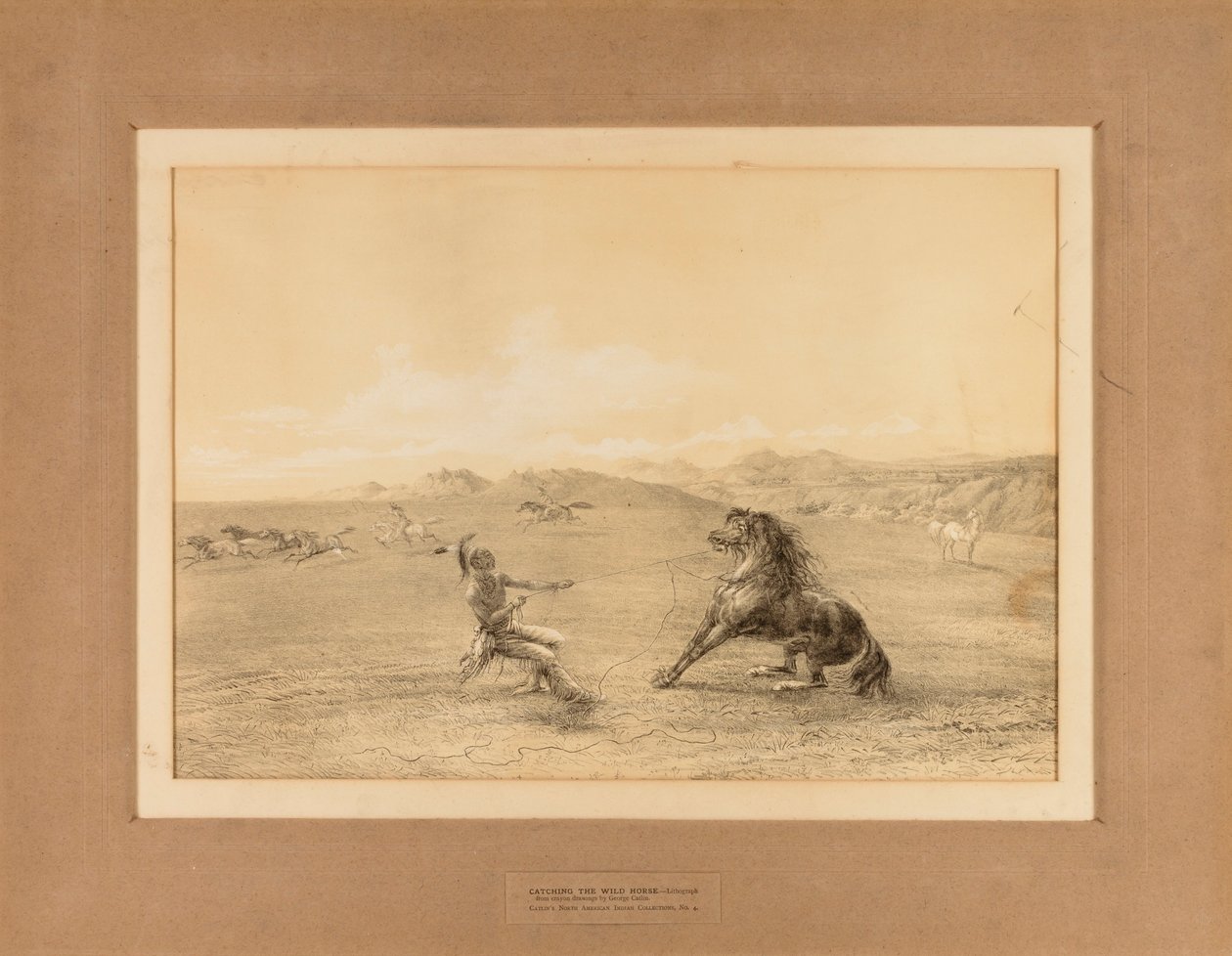 Atrapar al caballo salvaje--no. 4 de George Catlin