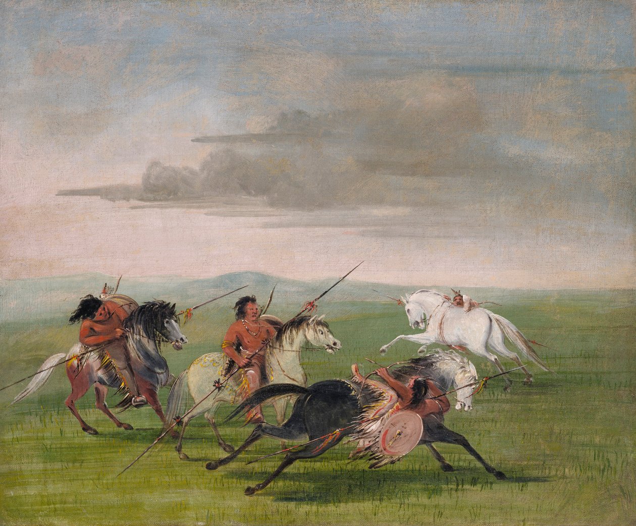 Hazañas de equitación comanche de George Catlin
