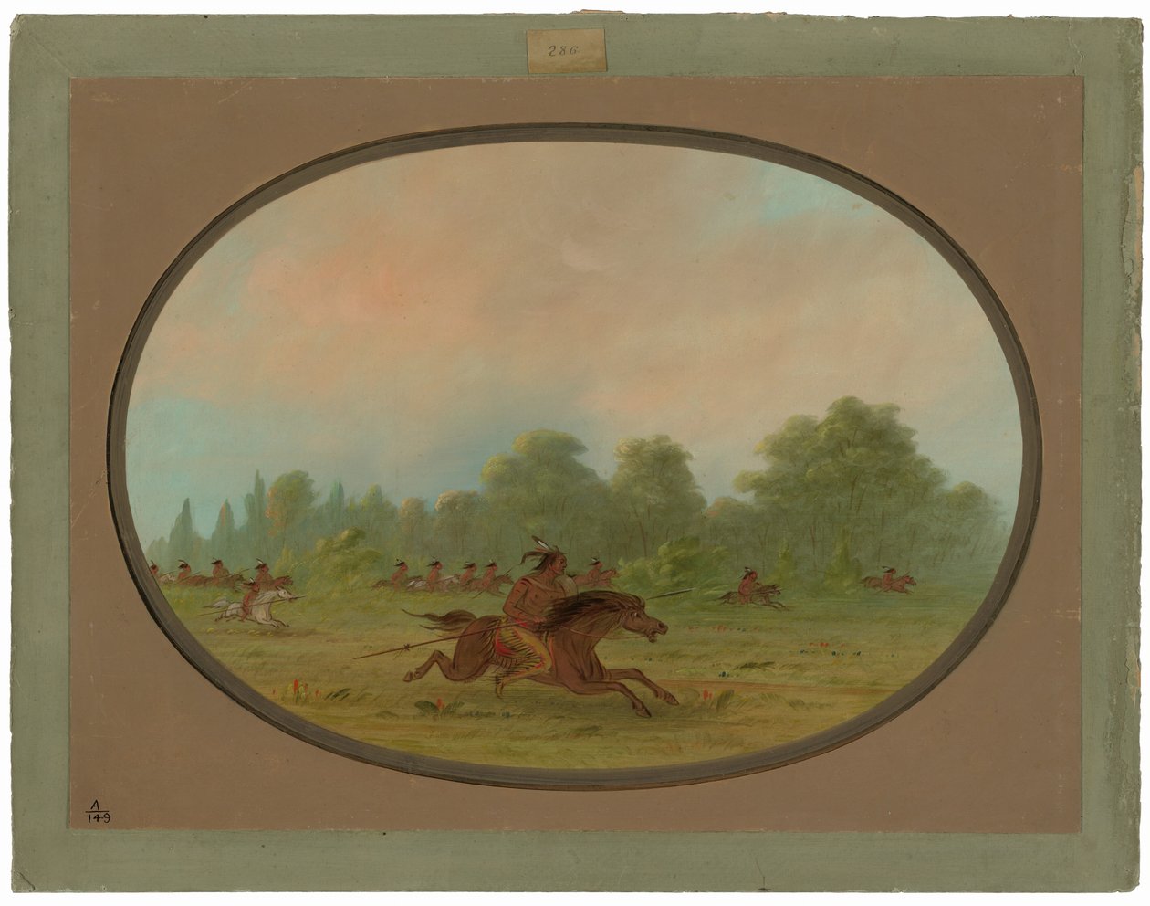 Desfiladero de una partida de guerra Camanchee de George Catlin