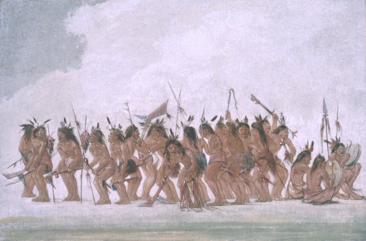 Baile de perros en Fort Snelling de George Catlin