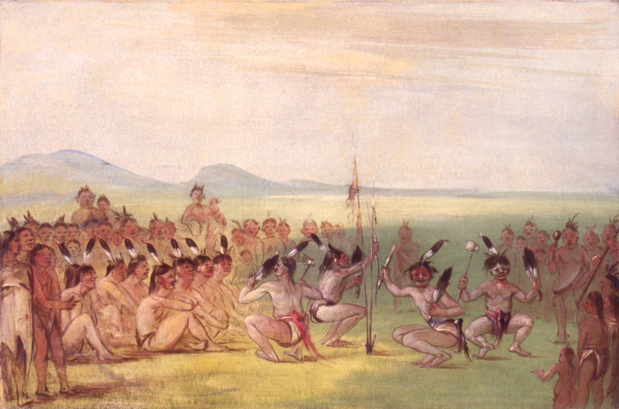 Danza del águila, Choctaw, 1835-1837 de George Catlin