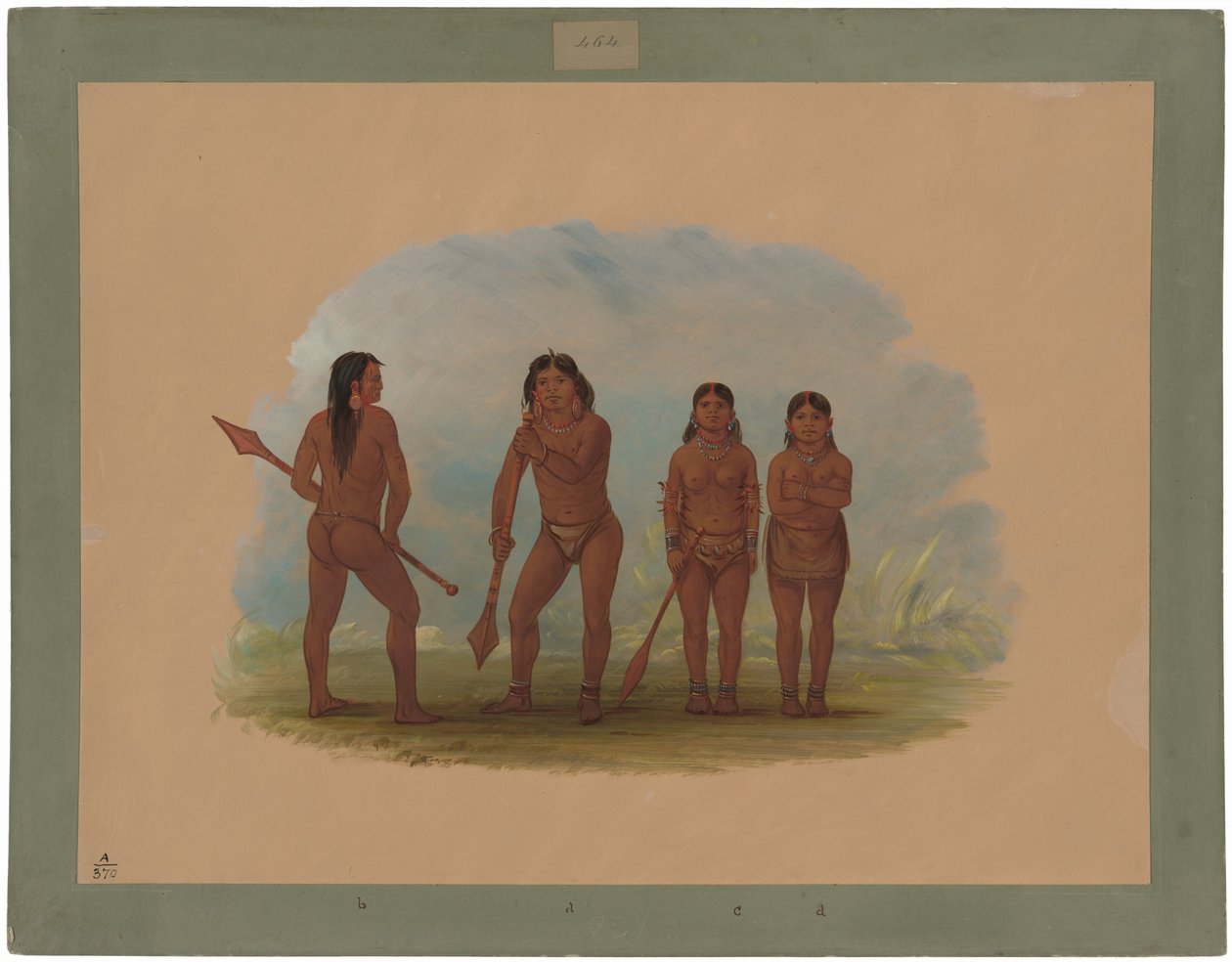 Cuatro Indios Angustura de George Catlin
