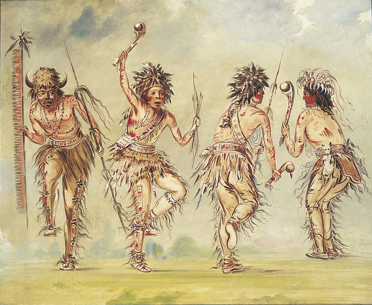 Cuatro bailarines de George Catlin