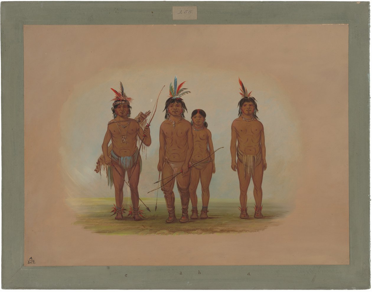 Cuatro indios Macouchi de George Catlin