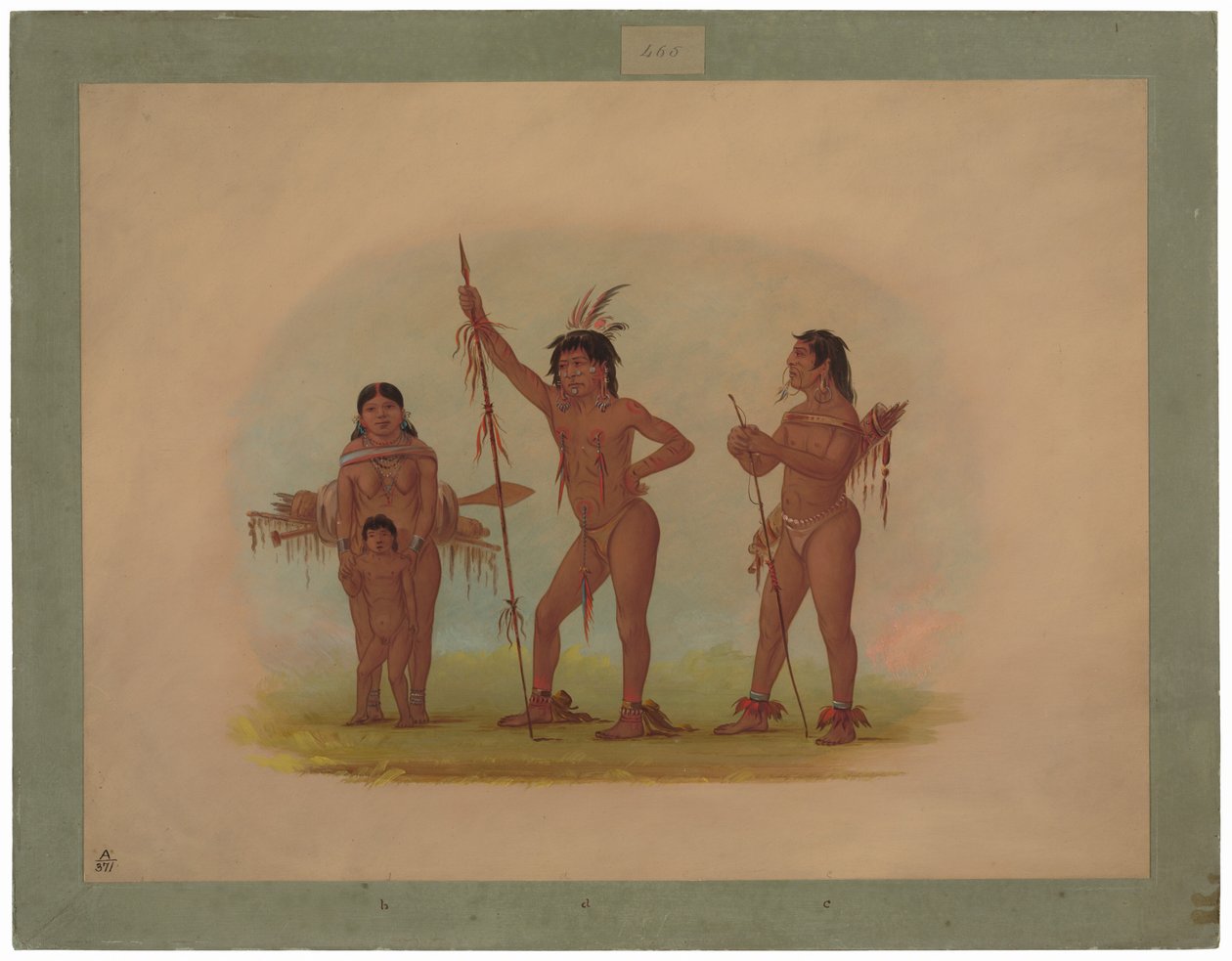 Cuatro indios Mura de George Catlin