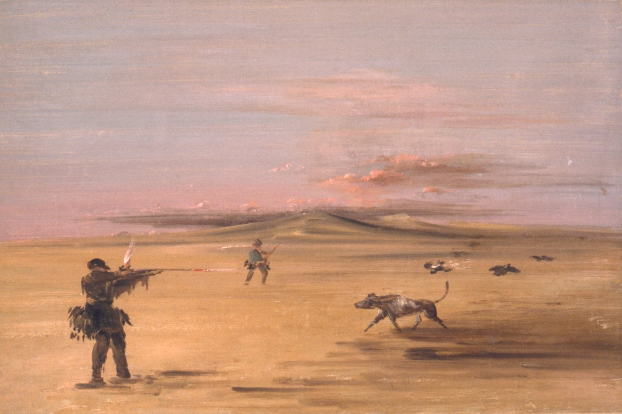 Caza de urogallos en las praderas de Missouri de George Catlin