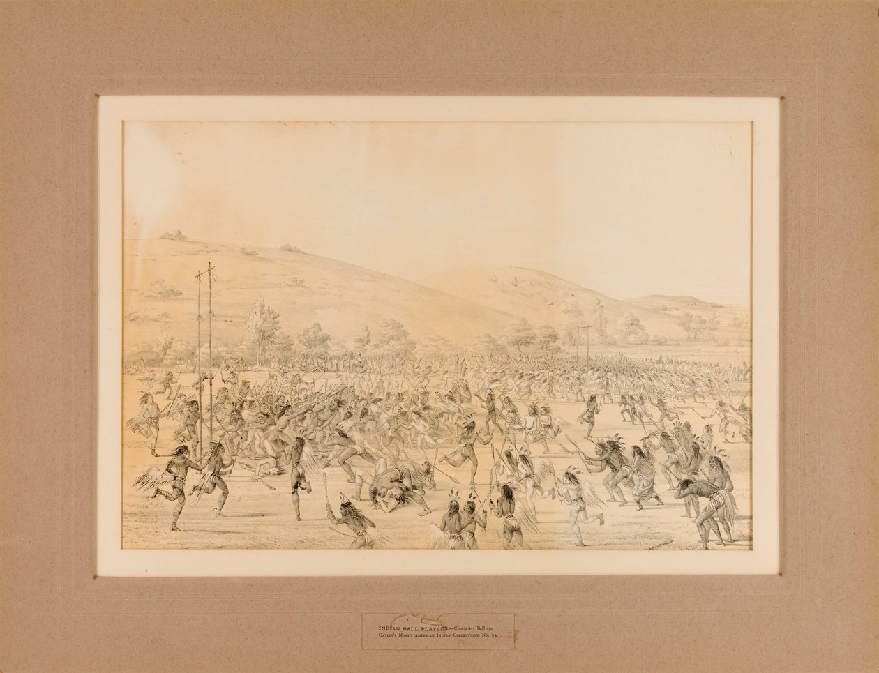 Jugadores de pelota indios--no. 23 de George Catlin
