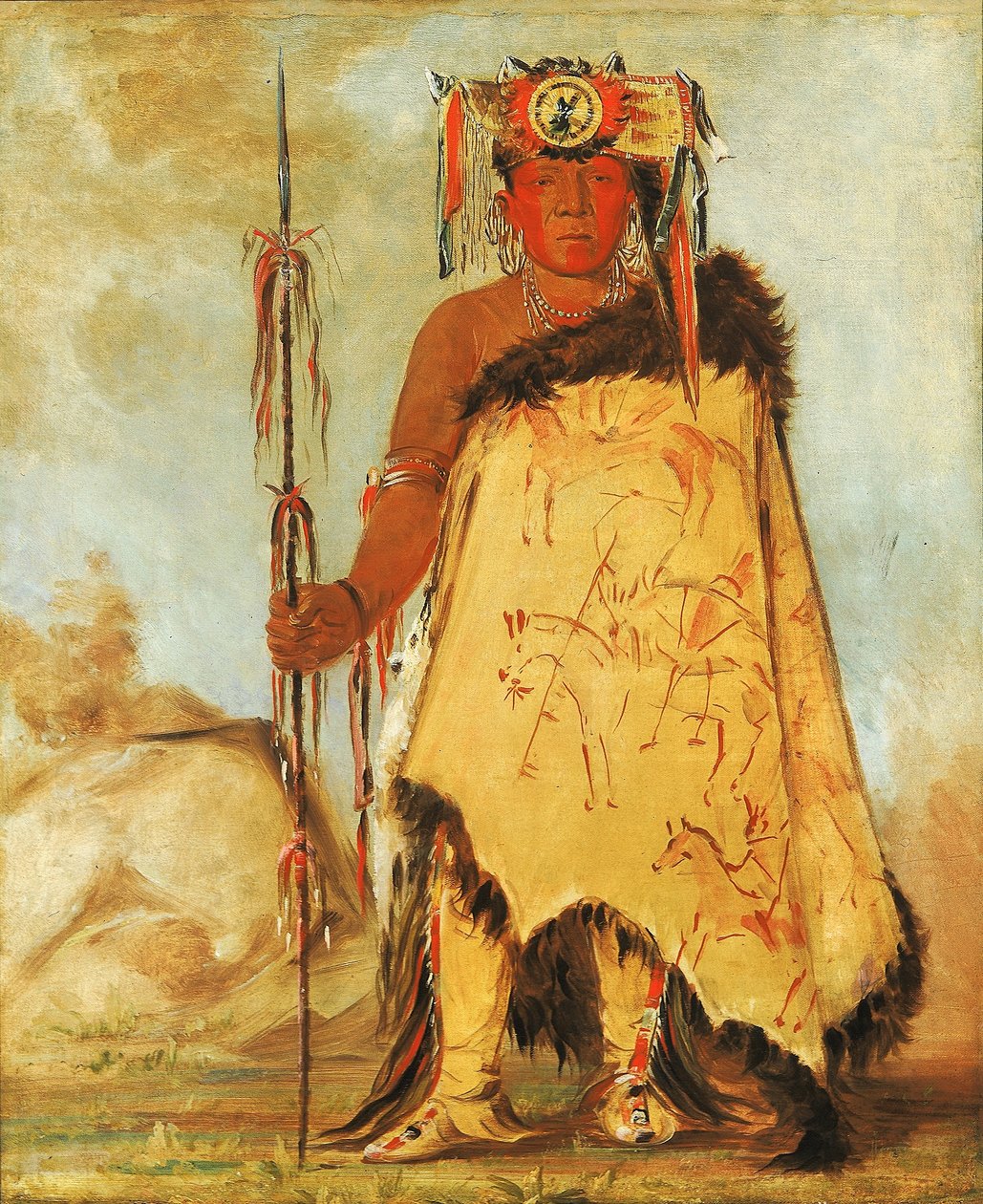 La-wée-re-coo-re-shaw-wee, Jefe de Guerra, un Pawnee Republicano de George Catlin
