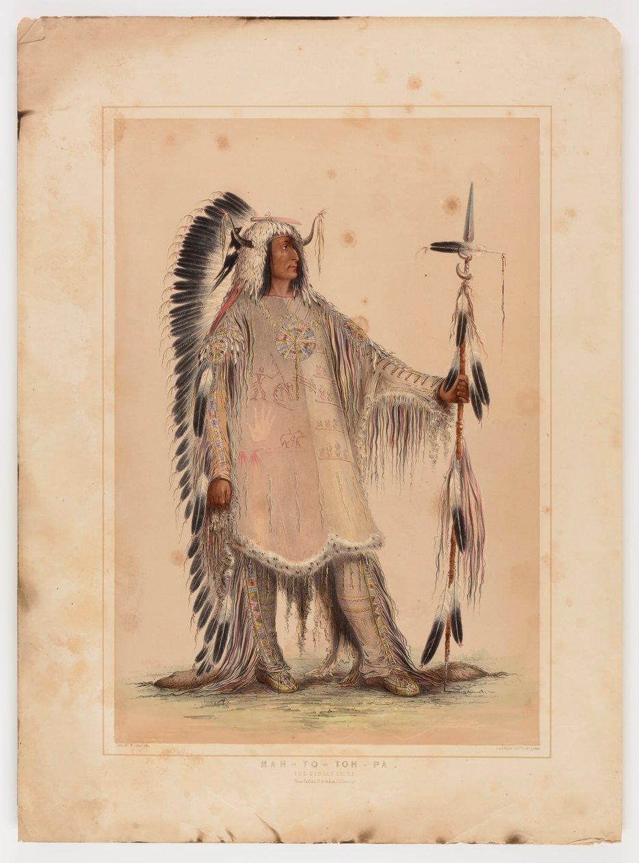 Mah-to-toh-pa, el Jefe Mandan de George Catlin