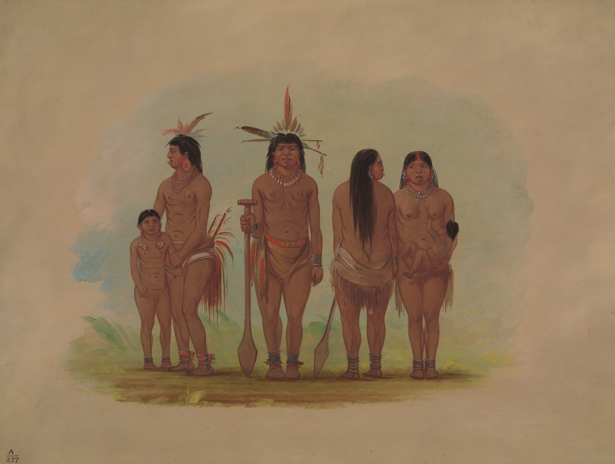 Miembros de la tribu Payaguas, 1854-1869 de George Catlin