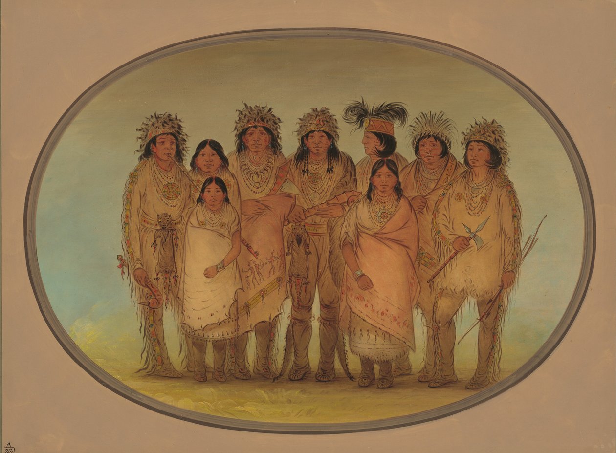Nueve indios Ojibbeway en Londres, 1861-1869 de George Catlin