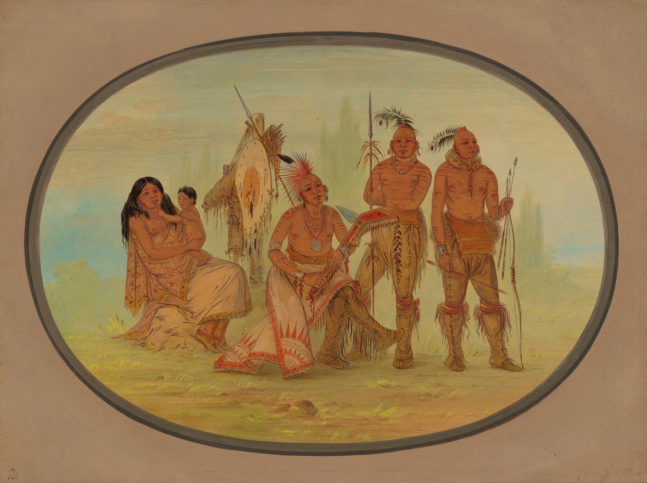 Indios Osage de George Catlin