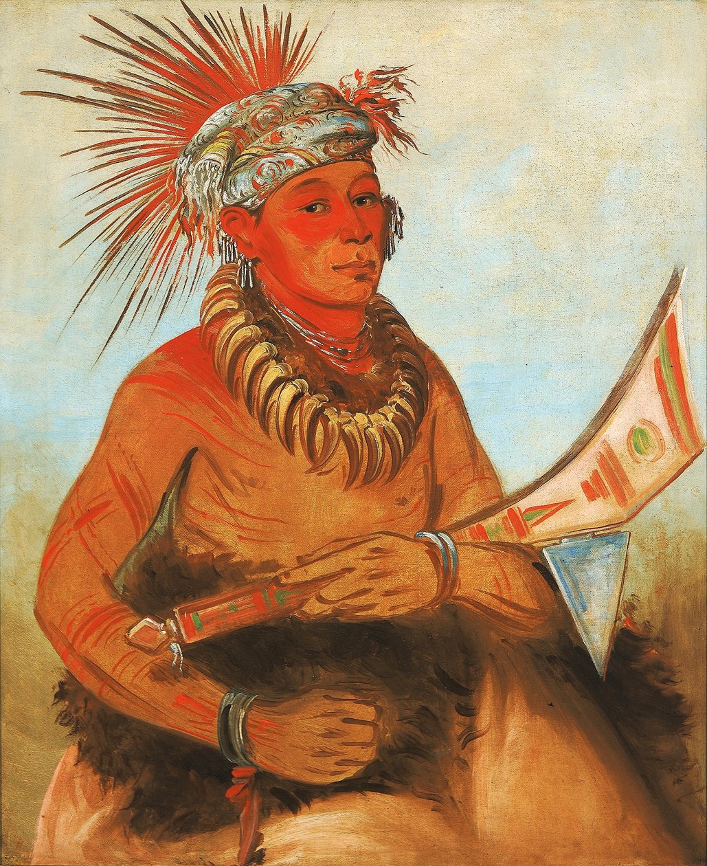 Pah-ta-cóo-chee, Cedro Tirador, un Valiente de George Catlin