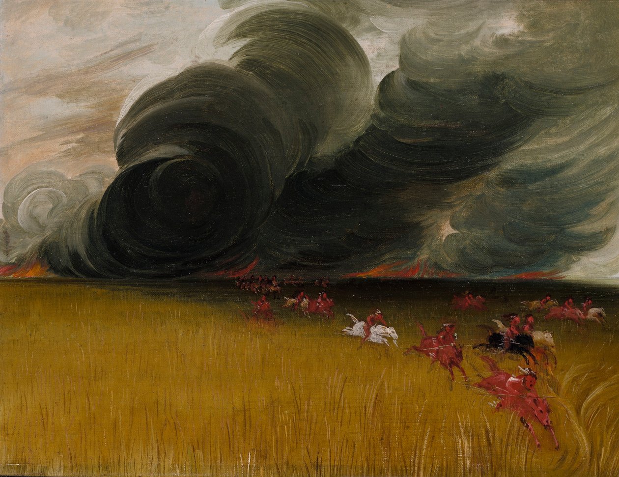Quema de praderas de George Catlin