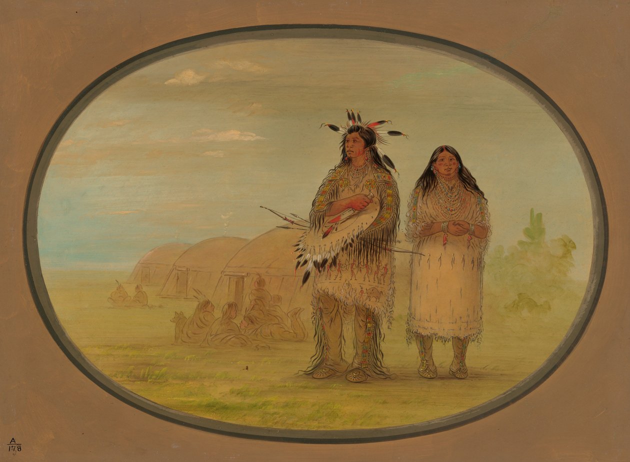 Jefe Riccarree y su Esposa de George Catlin