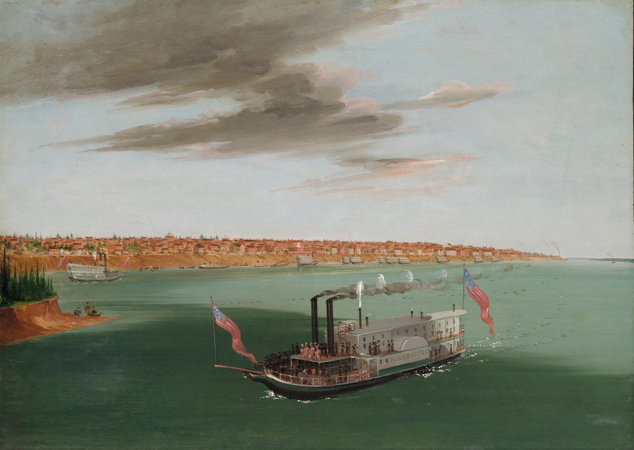 San Luis desde el río de George Catlin