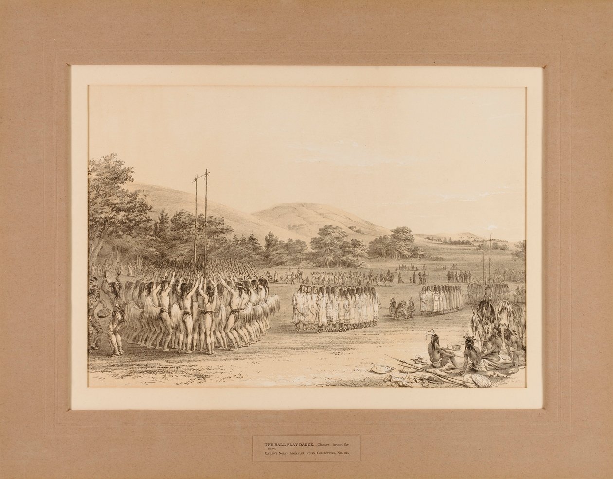 El Baile del Juego de Pelota--no. 22 de George Catlin