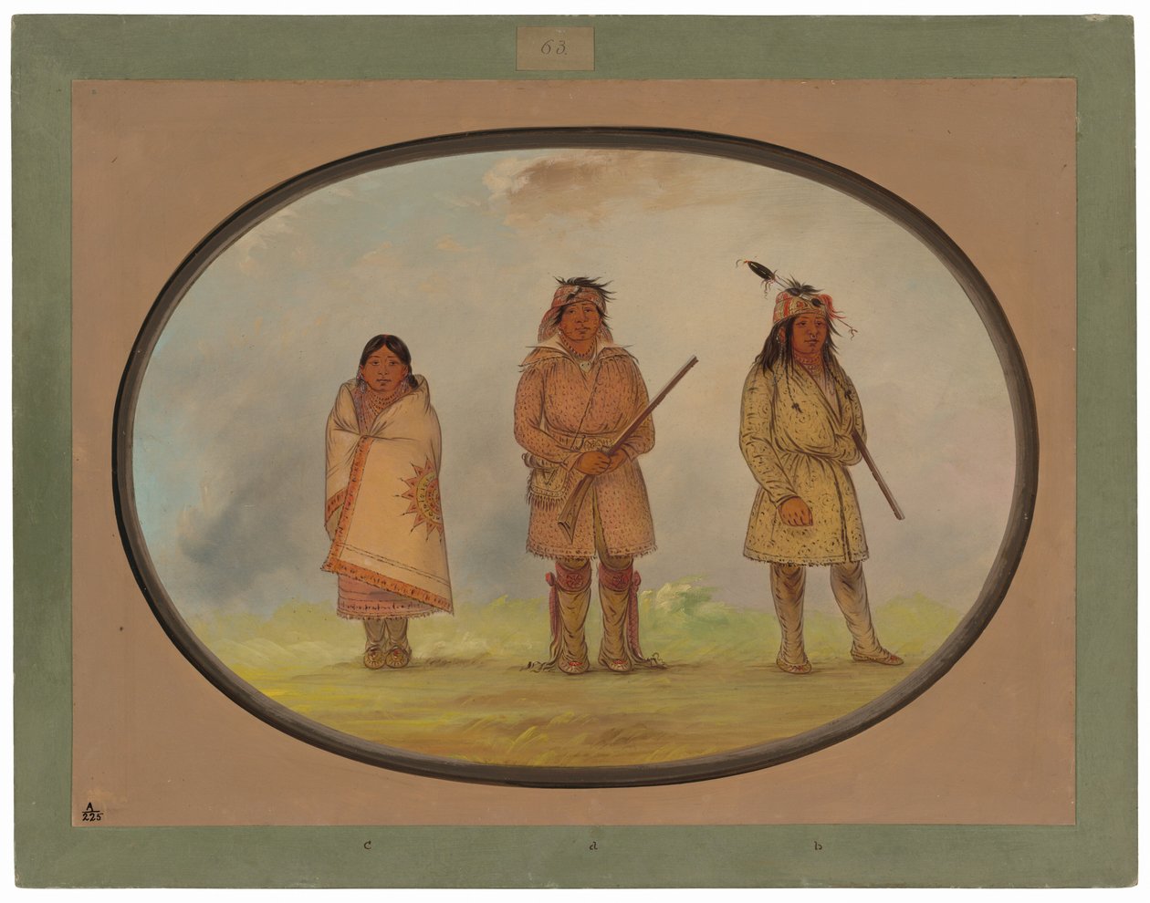 Tres Indios Delaware de George Catlin