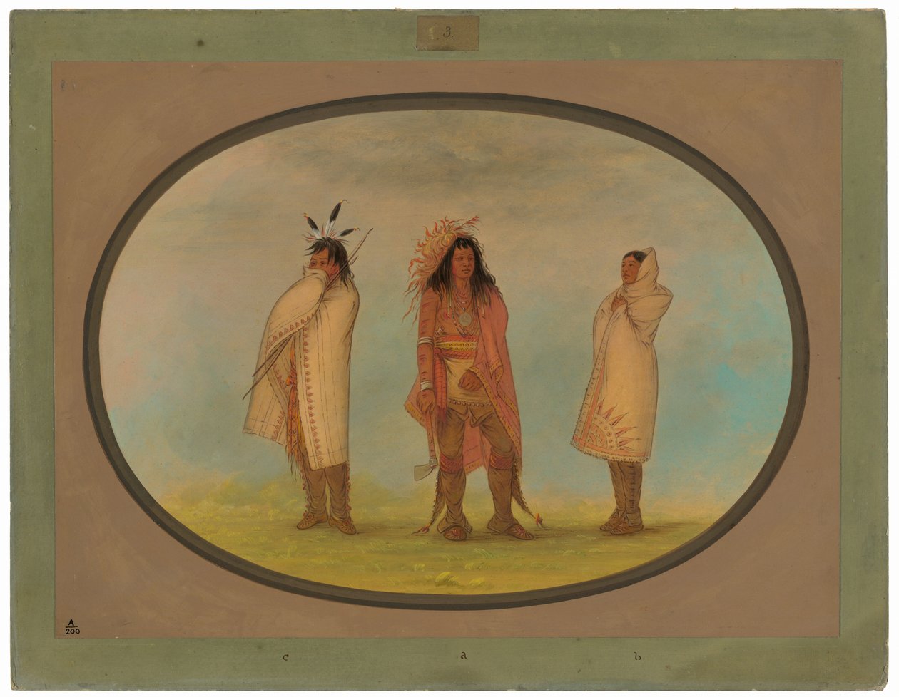 Tres indios iroqueses de George Catlin