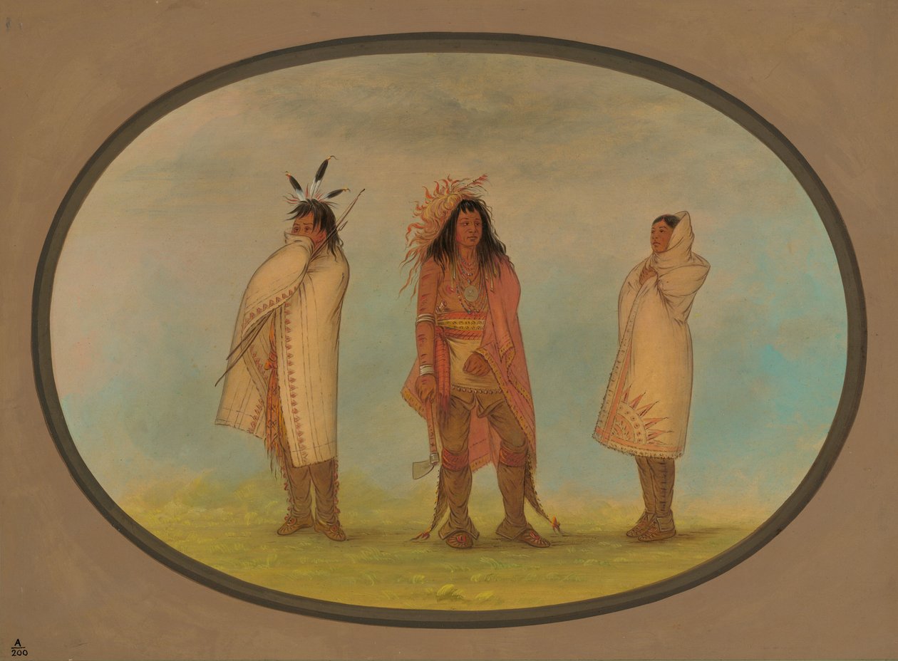 Tres indios iroqueses, 1861-1869 de George Catlin