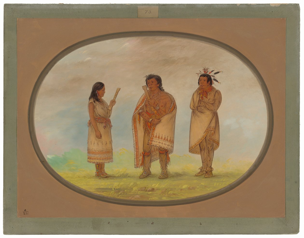 Tres indios Potowotomie de George Catlin