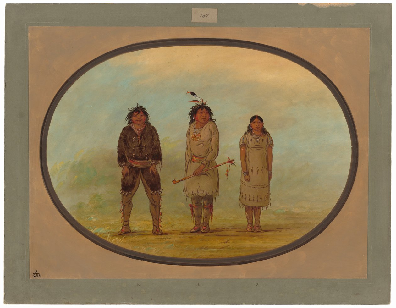Tres indios Selish de George Catlin