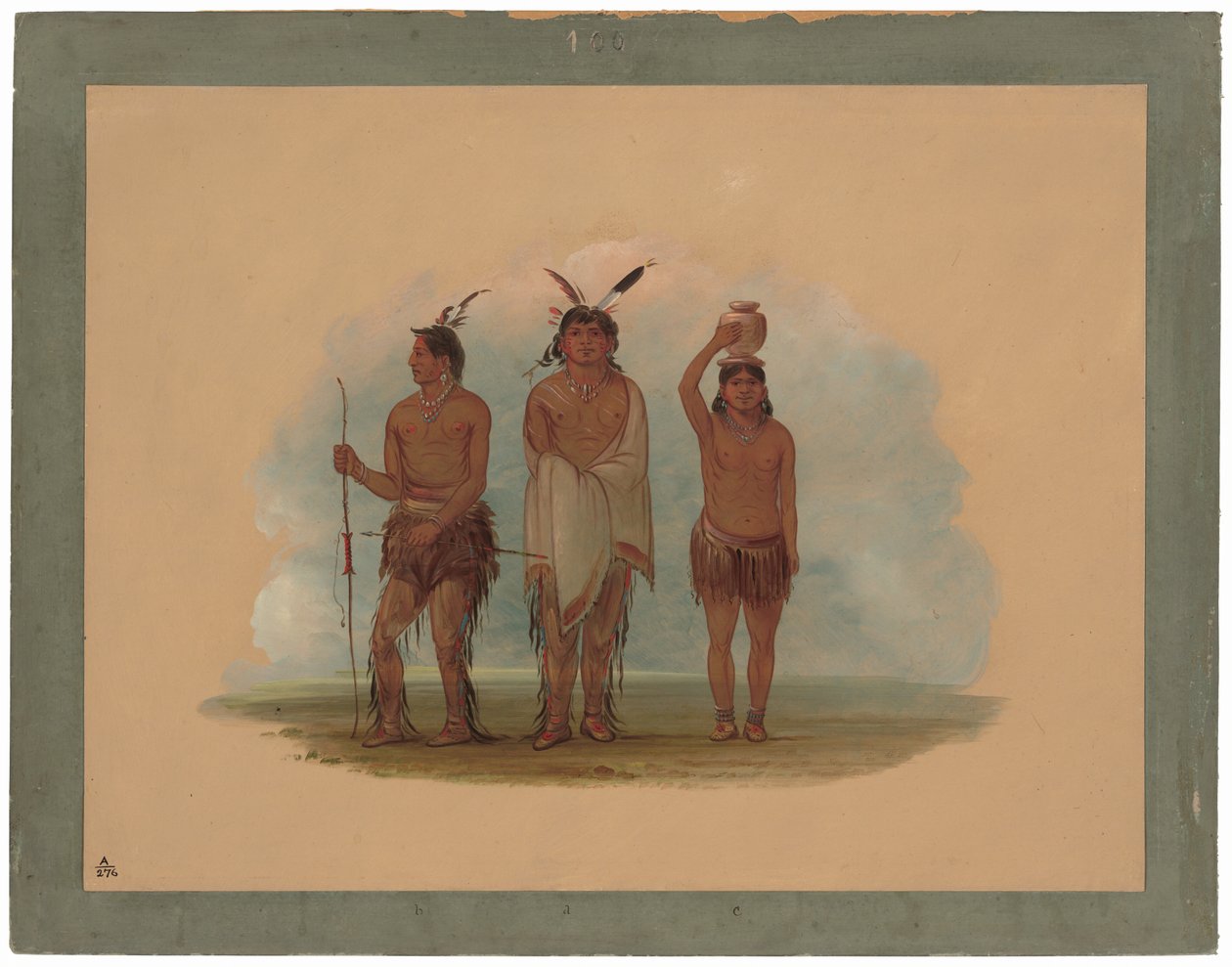 Tres indios Walla Walla de George Catlin