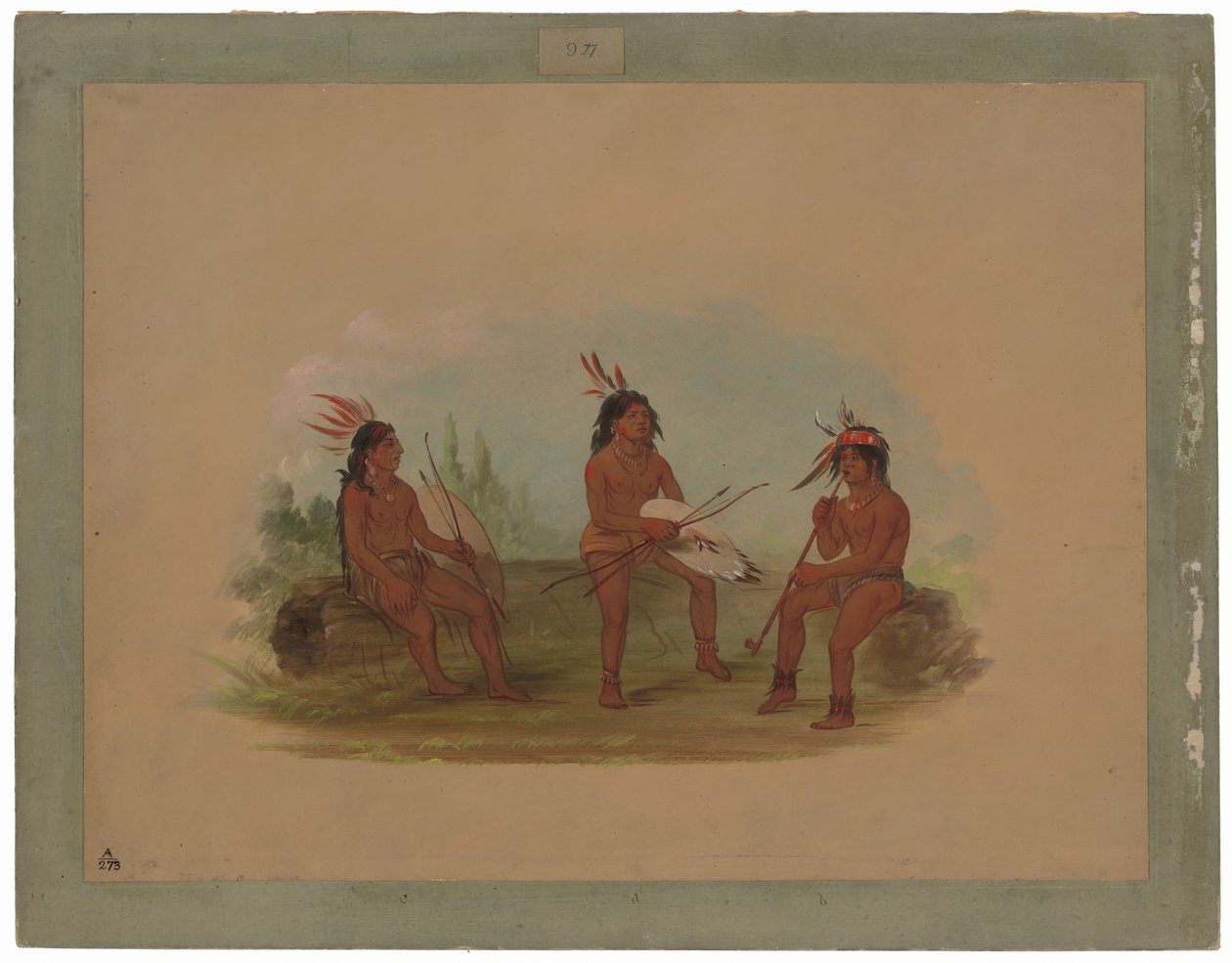 Tres jóvenes Chinook de George Catlin