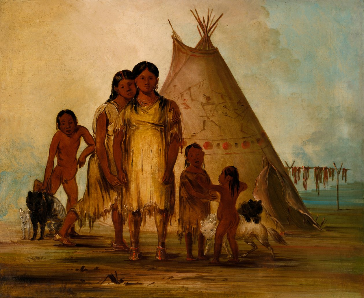 Dos chicas comanches, 1834 de George Catlin