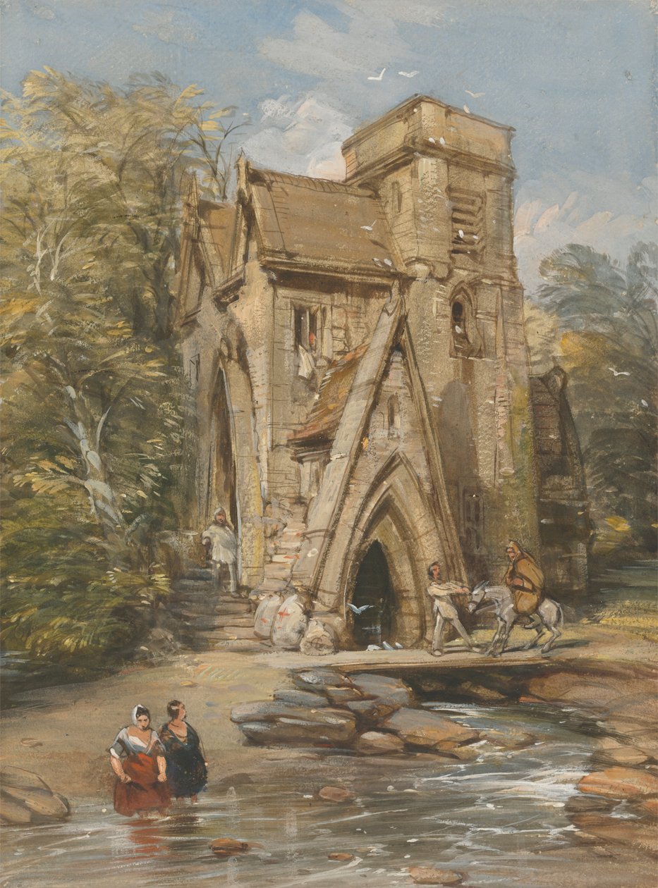 Un molino de monasterio de George Cattermole